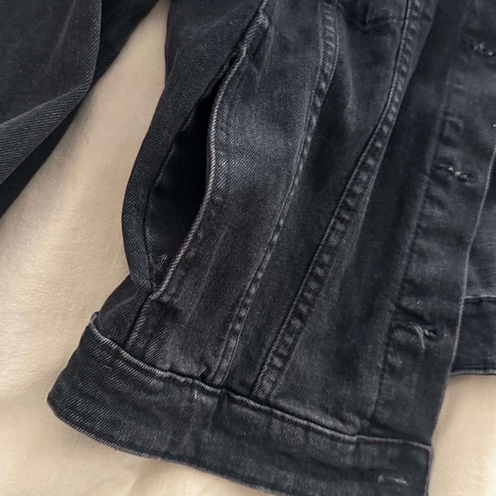 Zara Charcoal Denim Jacket - Picture 4 of 6